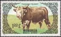 (1985-007) Марка Монголия "Племенной бык"    Племенное скотоводство III Θ
